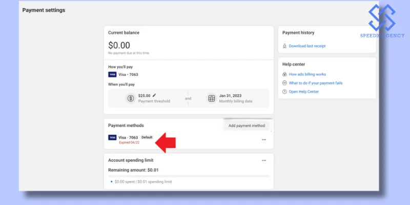 payment method suspended Facebook ads 2