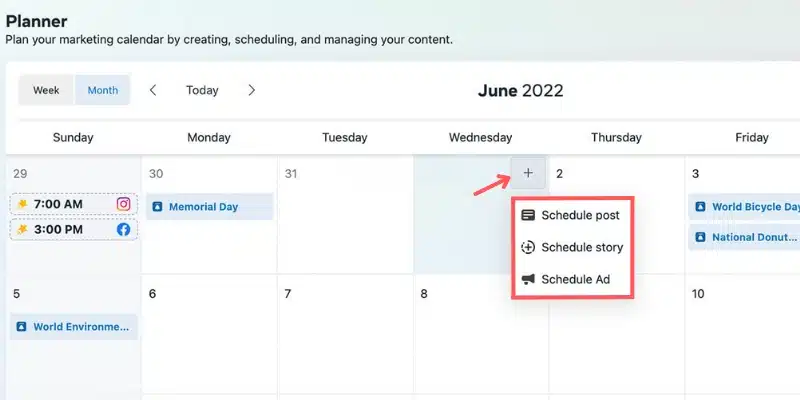 use meta business suite to schedule ad or post